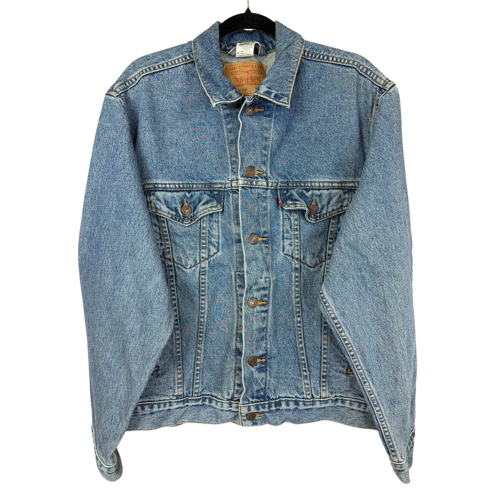 Levi’s Blue 100% Cotton Button-Up Denim Jean Jacket Size M